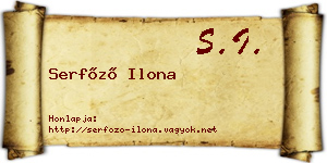 Serfőző Ilona névjegykártya